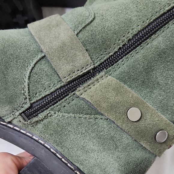 Naturalizer Green Suede Heeled Boots - Picture 12 of 14